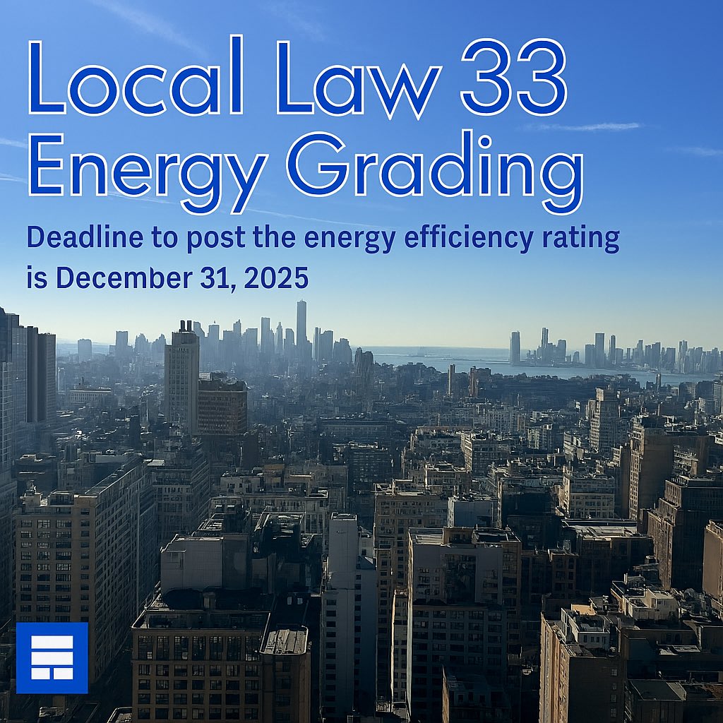 FSIArchitecture's tweet image. To our clients, a quick reminder that if your building is over 25,000 square feet and it appears in the NYC Benchmarking Covered Building List, the energy efficiency rating label for the building must be posted at each public entrance before December 31, 2025. #fsiarchitecture