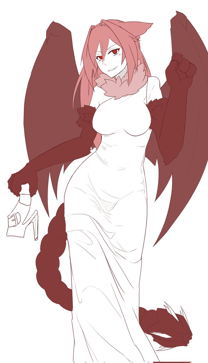 "The manticore queen awakens yet again. Come on. Dont be shy. Come say hi~ i dont bite.....much~"