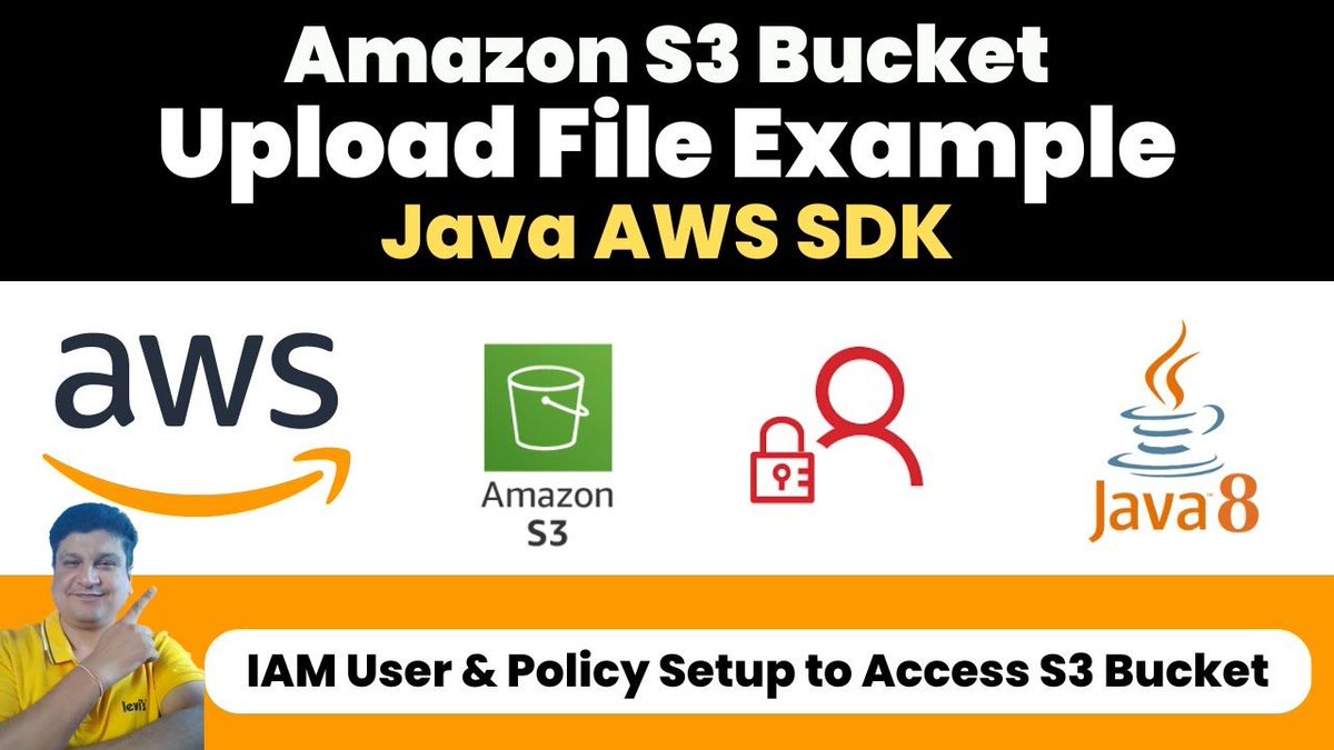 codeonedigest's tweet image. Upload File to AWS S3 Bucket using Java AWS SDK | Create IAM User &amp;amp; Policy for S3
youtu.be/mN1_VKY5b8M

#AWS #AWSS3 #Java #AWSSDK