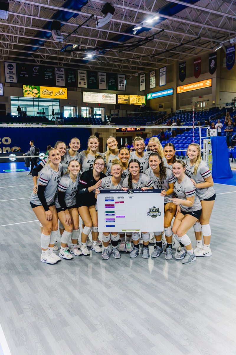 EKUVolleyball's tweet photo. Photos from today’s quarterfinal W‼️

#RISE https://t.co/ADza6qLVsx