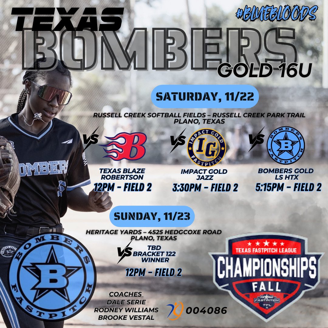 MaliyahLewis05's tweet image. Schedule drop ⬇️ Fall ball🍁 finale - one last push to finish strong 🙏🏽🔥 🥎🙏🏽#fallball2025 #bluebloods 💙