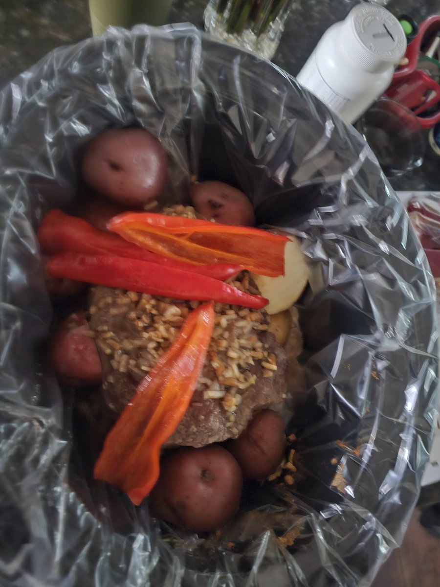 Crock Pot roast with potatoes, carrots for dinner tonight