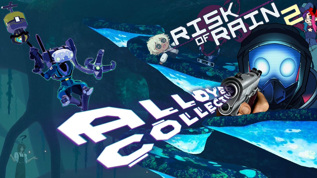 _DefaultSetting's tweet image. NEW DLC FOR ME?! ψ(｀∇´)ψ 

Playing Risk of Rain 2 Alloyed Collective w/
@_cheese_again 
@allieduckk 
@crankdatdustin
