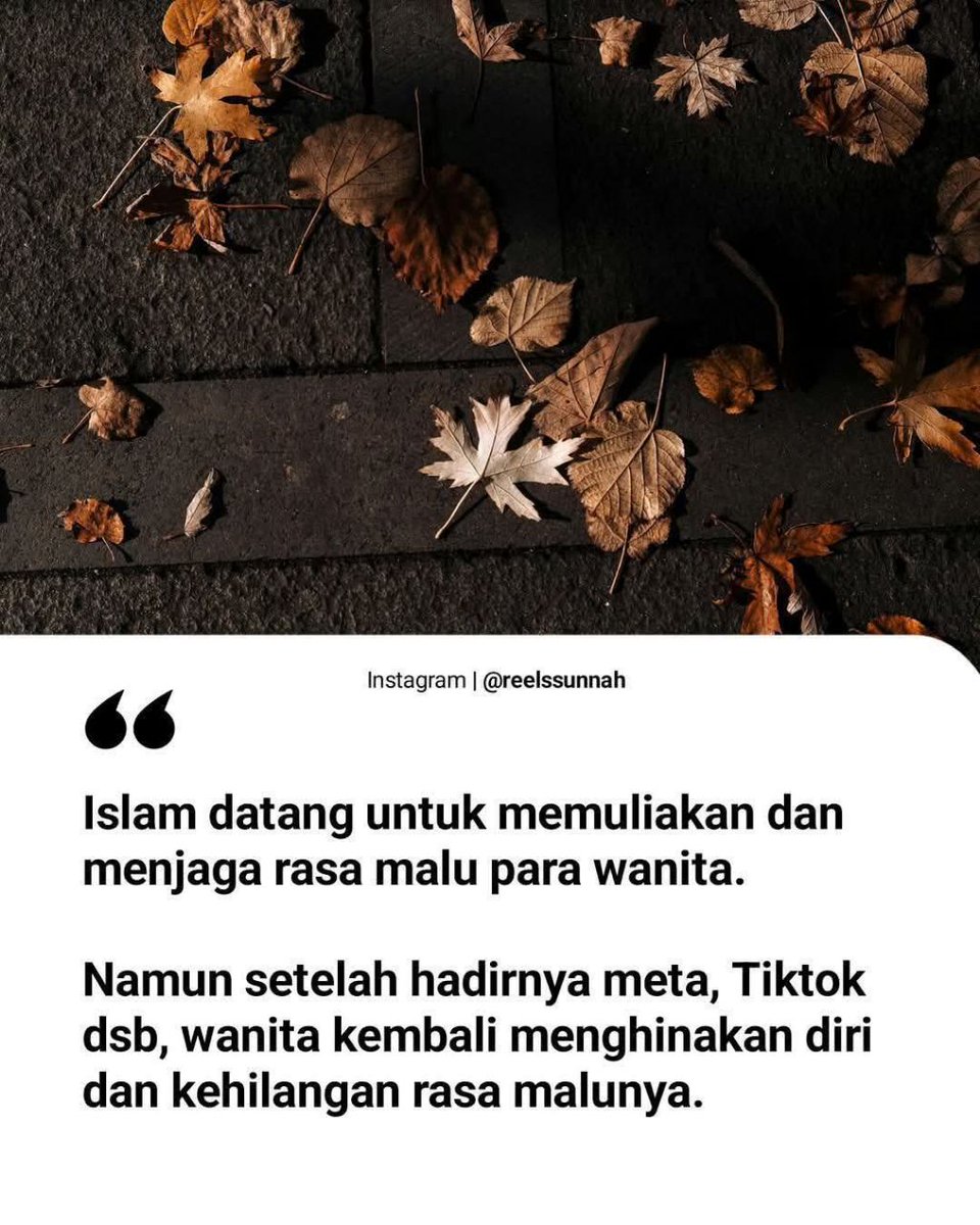 abufaizah03's tweet photo. Islam Datang Memuliakan Wanita, dan Menjaga Rasa Malu Mereka https://t.co/wlG4izbSSd