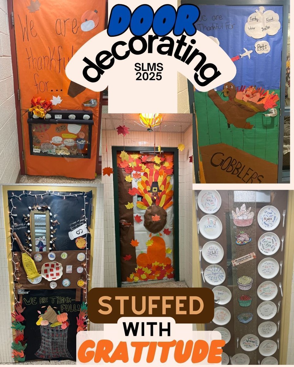 7th &amp; 8th Grade Spartan periods had fun door-decorating for a classroom contest over the past week! We had some very creative &amp; well-planned doors! #SLMSProud #Grateful