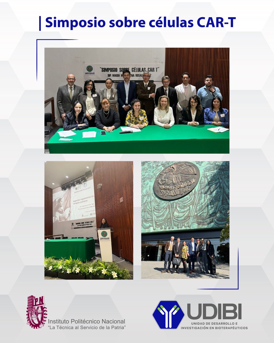 UDIBI_IPN's tweet photo. Ayer, miércoles 19 de noviembre, la Dra. Sonia Mayra Pérez Tapia participó en el Simposio sobre Terapias CAR-T en la Cámara de Diputados.
Presentó la visión regulatoria necesaria para que estas terapias oncológicas avanzadas puedan implementarse en México. https://t.co/iqpQIsdHUC