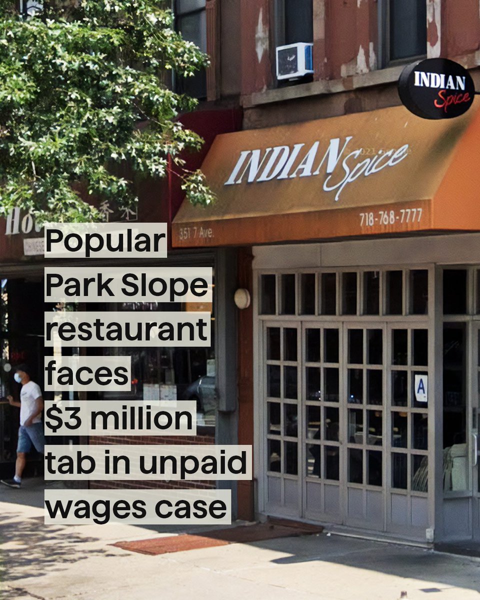 Gothamist's tweet image. The owner of a popular Indian restaurant in Park Slope has been ordered to pay $3 million in restitution, fines and penalties for failing to properly pay employees over the course of several years: gothamist.visitlink.me/ZLGhEG