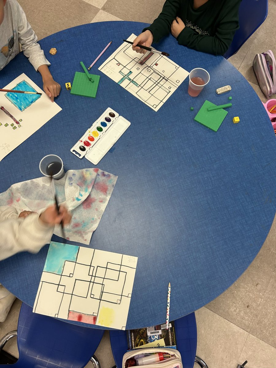EDUAMancino's tweet photo. Students learned about Mondrian art, then used their knowledge about adding using base ten blocks to create their own masterpieces!
@CME_Tigers @CME_2ndGrade https://t.co/JbMbwBtHVY