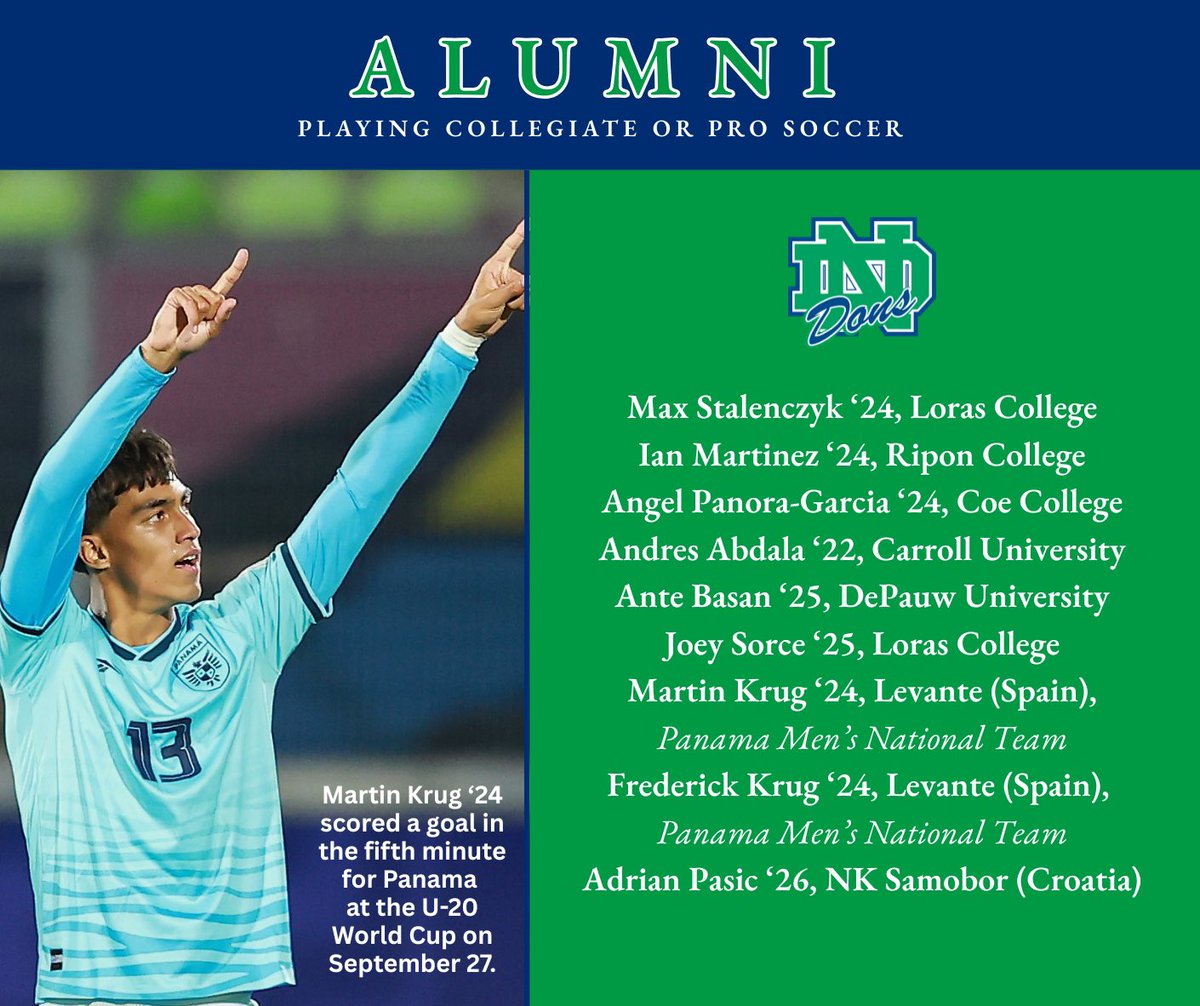 ndcp_athletics's tweet photo. Congratulations to all our @nddons_alums who just wrapped up their Fall seasons for their respective colleges, universities, and pro teams! 

#DonsForLife https://t.co/DWjFEQIBcW