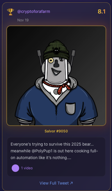 Congratulations to <a href="/cryptoforafarm/">RedCrypto🔺</a> for winning Salvor #9050 on the first day of fun. 

Day 2 of the meme competition just started. 

avaxstrategies.xyz/giveaway