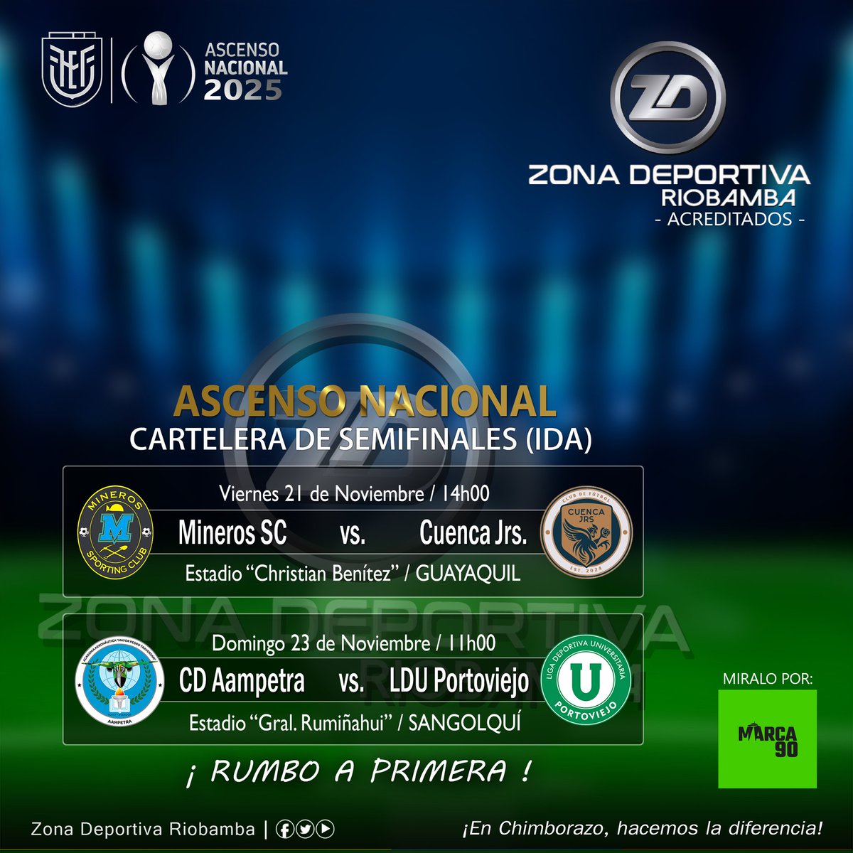 roldan_jimmy's tweet image. #AscensoNACIONAL
¡𝙋𝘼𝙍𝙏𝙄𝘿𝙊 𝙎𝙐𝙎𝙋𝙀𝙉𝘿𝙄𝘿𝙊!

#FEF, suspendió el partido entre @MinerosSC y @CuencaJrs, programado para este viernes, por la #Semifinal de #Ida de @Segunda_Ec.

Esto por una #Denuncia interpuesta por el Club Juventud Italiana

Informa: #JimmyRoldán
