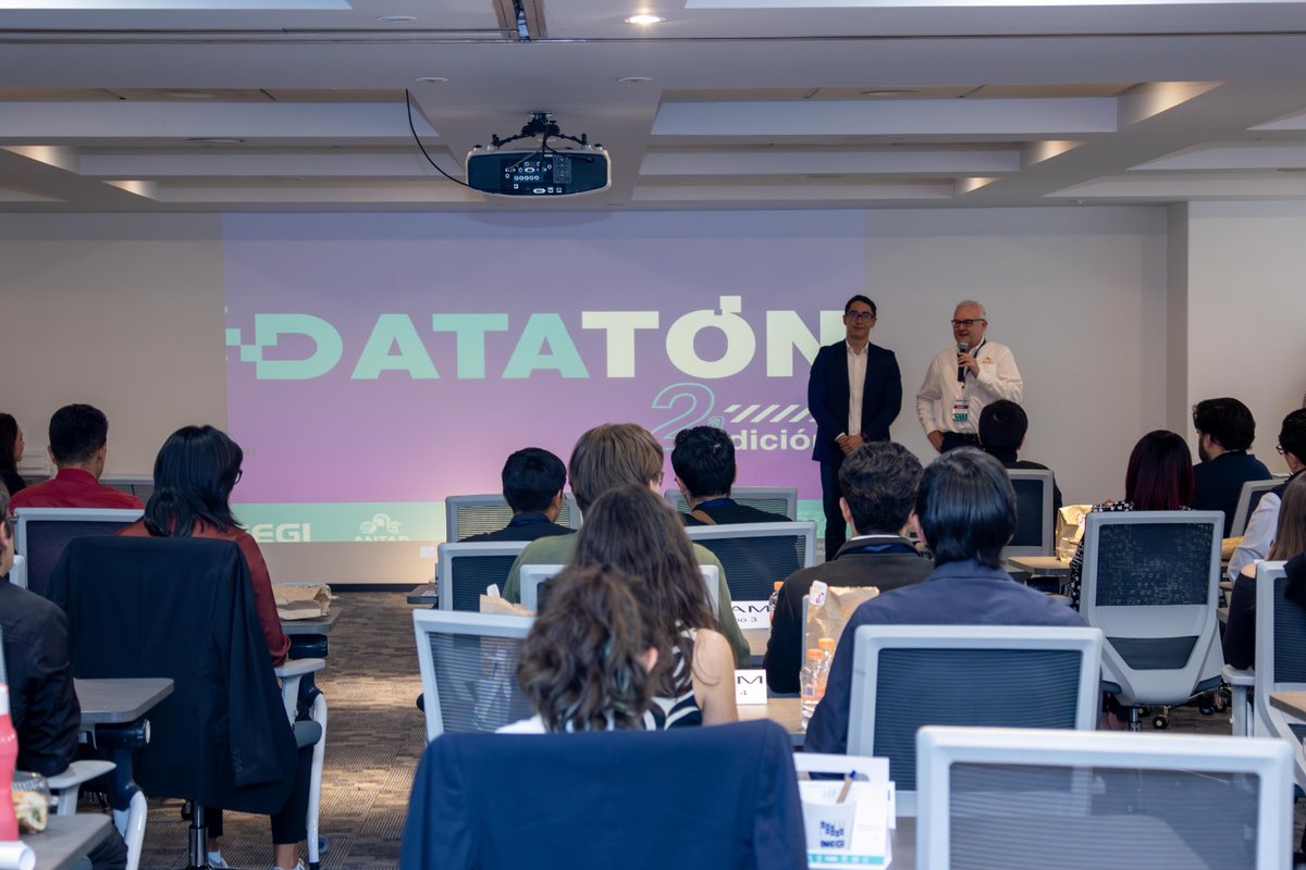 GMarquezColin's tweet image. Hoy se llevó a cabo el 2.º Datatón #INEGI, organizado en colaboración con la @ANTADMx.

Equipos estudiantiles del @IPN_MX, @ITAM_mx, @TecdeMonterrey y @UNAM_MX utilizaron información estadística y geográfica para proponer soluciones a retos de la economía nacional.