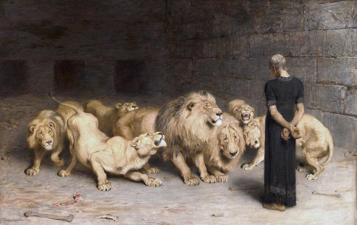 Daniel in the Lions’ Den by Briton Rivière has no business going this hard