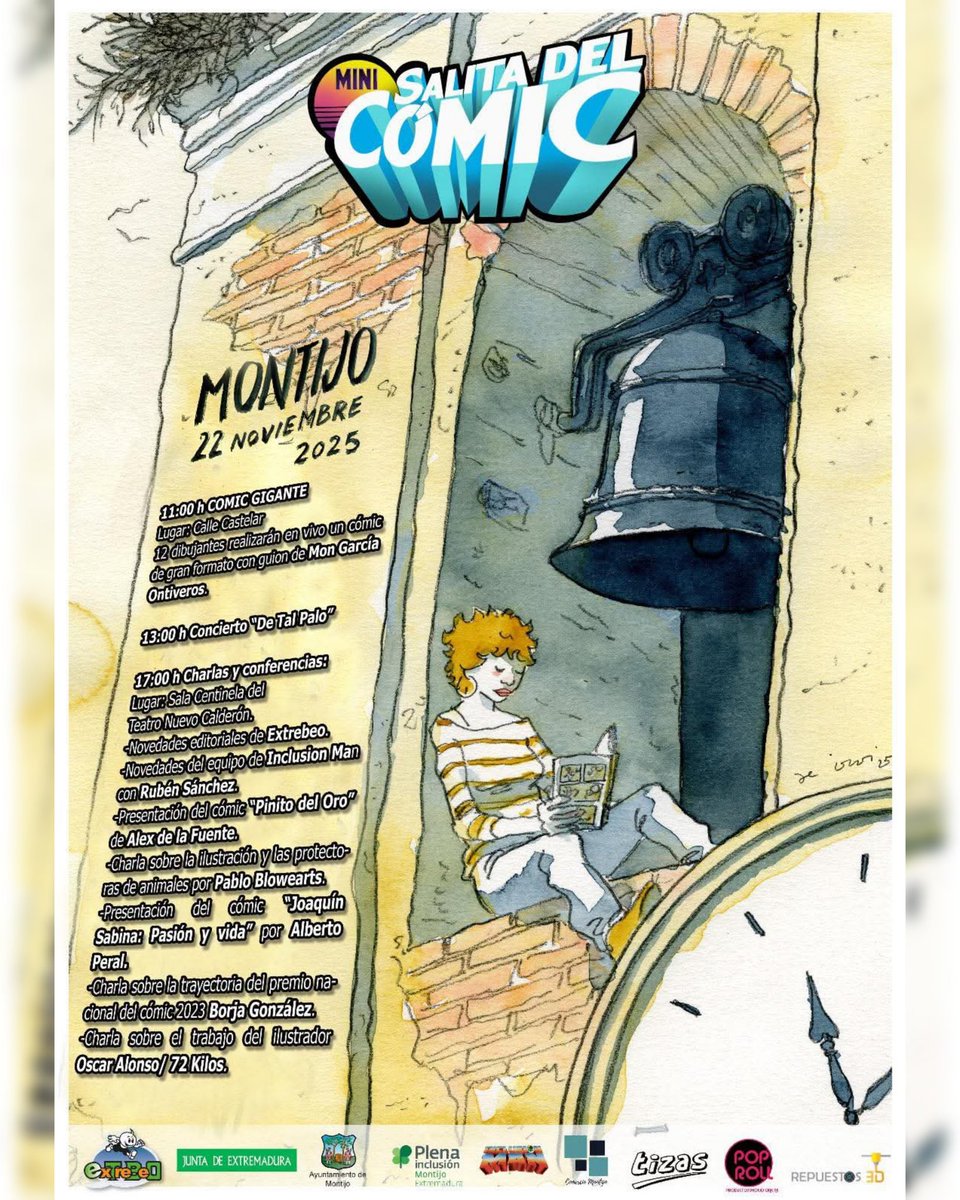 V Mini Salita del Cómic y la Ilustración de #Montijo de <a href="/extrebeo/">exTreBeO Cómic</a>. Cómic gigante, concierto y muchas charlas. Hablaré de #LicoElPerro, @Blowearts, <a href="/CalicoOficial/">Cálico Electrónico</a>, <a href="/Gemca_Avepa/">GEMCA</a>... ¡Y lo que me dejen! 😅

#Blowearts #LicoElPerro #Humor #comics #Risa #Perro #Ilustracion #Dibujo