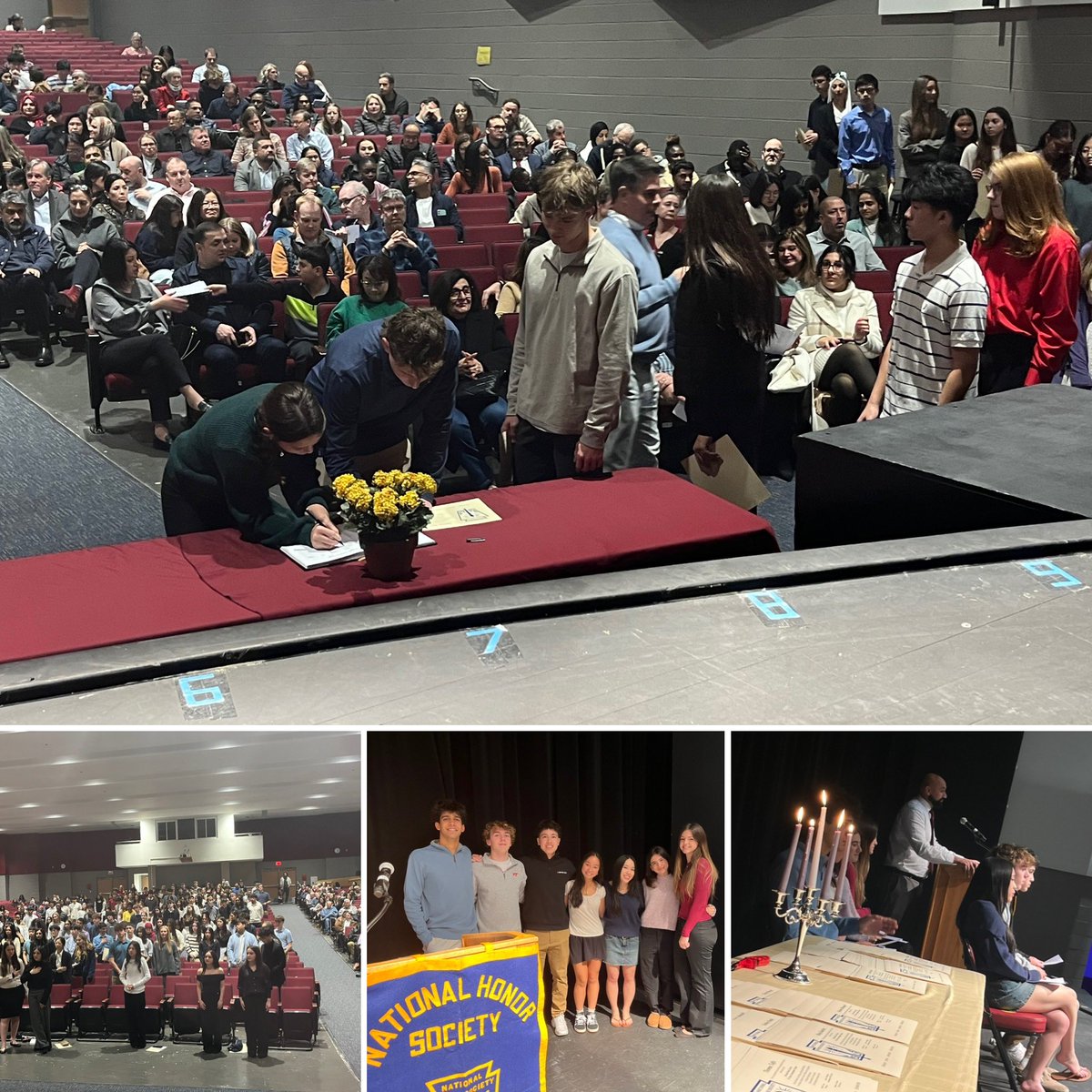 Tonight we inducted 325 new members into the National Honor Society!  Congratulations to our students and their families.  Special thanks to our National Honor Society officers, volunteers and sponsor, Mrs. Stewart for all their planning to make tonight a success. #WEAREOAKTON