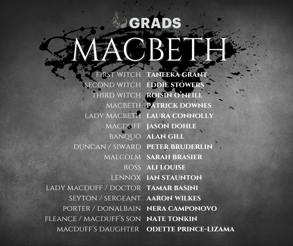 gradswa's tweet photo. Macbeth cast announced! - https://t.co/AxsIwpHe6m https://t.co/Idi688Q2YL