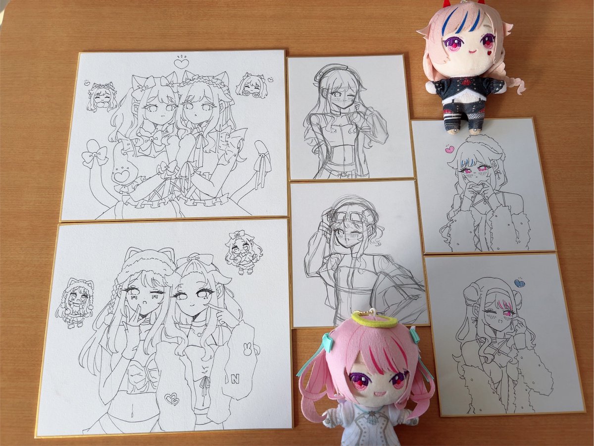 ほぼ未完成ですが、色紙を抽選で当たった方にお渡しします🎁✨️ 希望