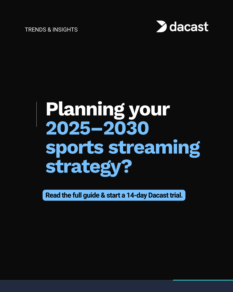 Sports fans have already moved to OTT.
Explore the full guide: dacast.com/blog/ott-sport… Or start your free trial: dacast.com/signup

#SportsOTT #SportsBusiness #Streaming #B2BSaaS #Dacast
