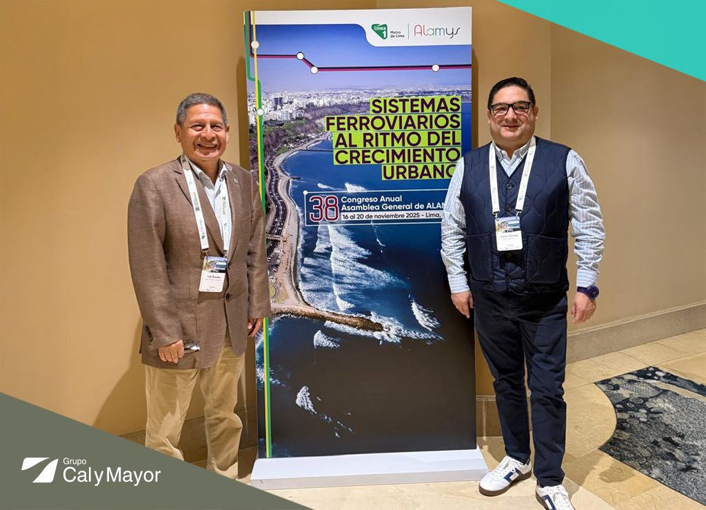 Cal_y_Mayor_'s tweet photo. La Línea 1 del Metro de Lima fue sede del Congreso y la Asamblea General de ALAMYS 2025, reuniendo a líderes de movilidad de la región.

En Grupo Cal y Mayor nos enorgullece participar en espacios que impulsan la innovación y definen las tendencias del futuro de la movilidad. https://t.co/5PRWFyrZEv