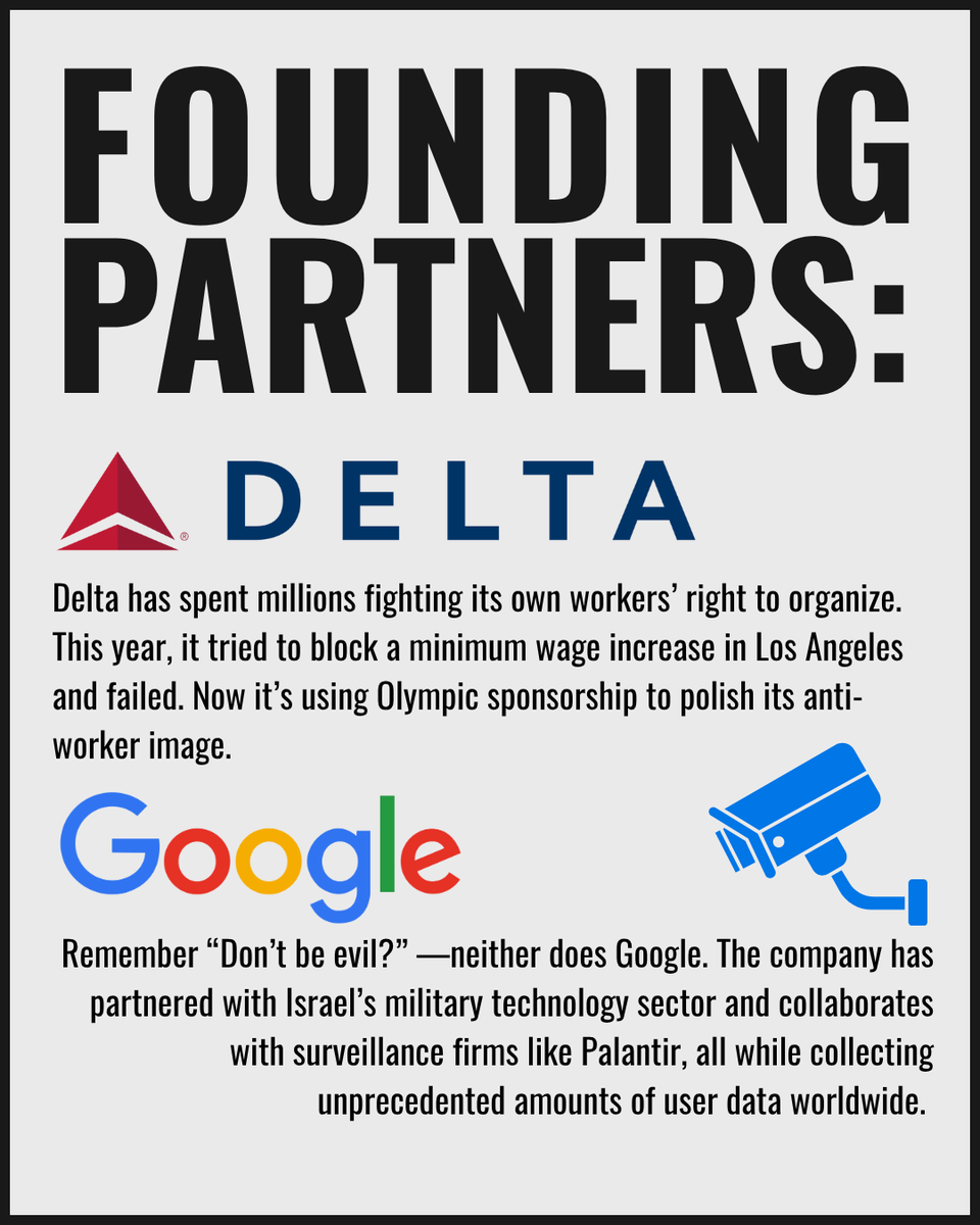 NOlympicsLA's tweet image. Fair Games LA and the Starbucks Workers Union recently posted that Starbucks hasn’t “earned the privilege” of being an Olympic sponsor, given the company’s well-documented union-busting practices. It’s clear to us that they align perfectly