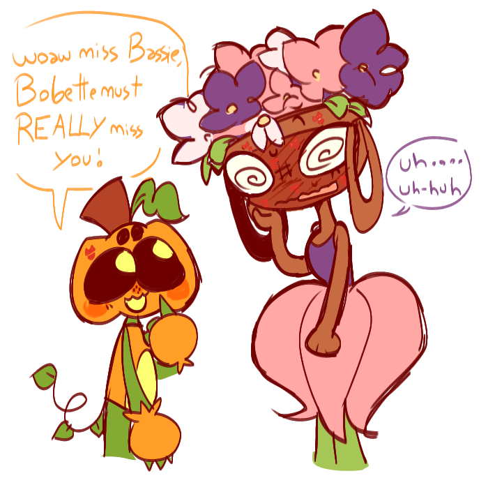 Clownieyey's tweet image. Some Goodbye kisses !!

#dandysworldfanart #dandysworldbassie #dandysworldgourdy