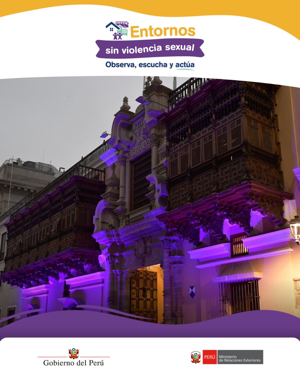 Cancillería se suma a “Luces de prevención” como símbolo de compromiso a la prevención y promoción de #EntornosSeguros 💜