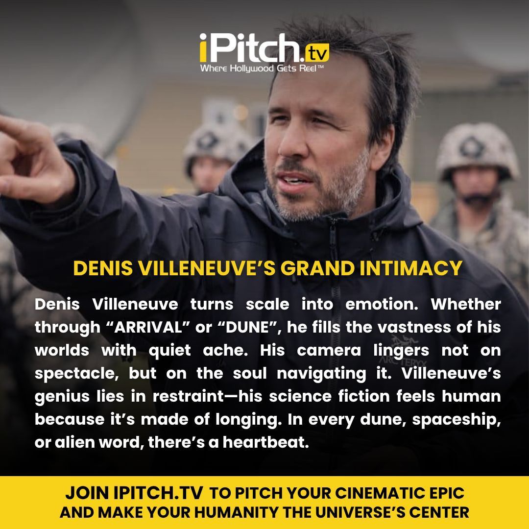 Denis Villeneuve transforms epic worlds into intimate emotions, proving that scale means nothing without a human heartbeat. Share your cinematic vision on iPitch.tv and make your humanity the center of the universe.

#DenisVilleneuve #Dune #Arrival #iPitch #Epic