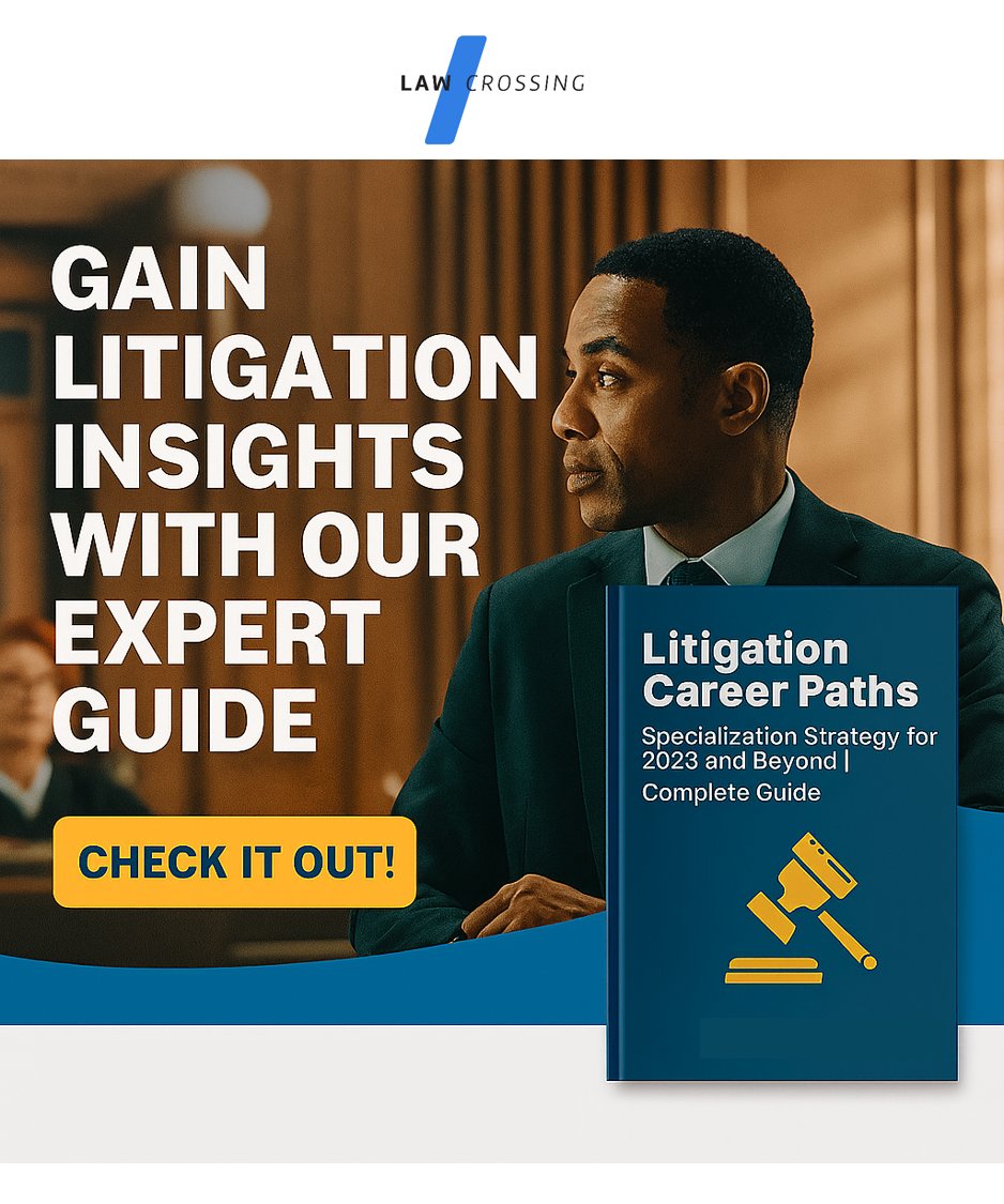 Law_Crossing's tweet image. ⚖️ Litigation is evolving—are you ready to lead the charge?

📘 Whether you&apos;re a rising litigator or a seasoned trial attorney, this complete guide is your roadmap to staying ahead.

👉 lawcrossing.com/litigation-car…

#legalcareers #LitigationCareers #LegalStrategy