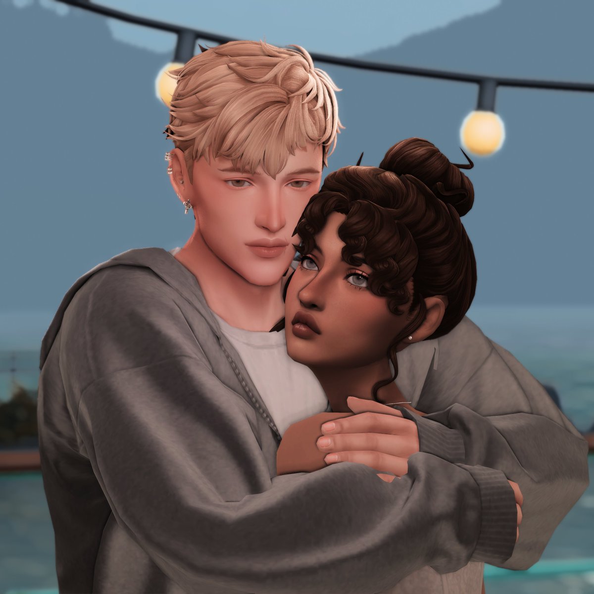 notsolety's tweet image. i kinda love oc × canon trope so i created on sims 4 a version of Nathaniel (from mcl) × Vivian (my oc)
