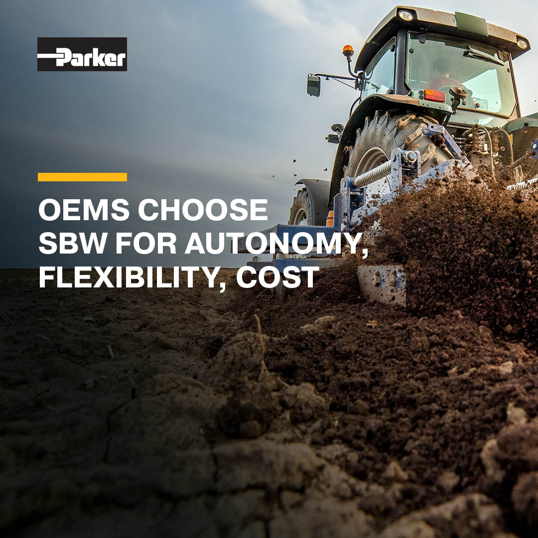 Steer‑by‑wire drives autonomy, cabin &amp; control flexibility, reusable steering architectures to cut dev time, tunable feel for productivity, comfort and lower component and assembly cost. prker.co/43eF3I4

#Steering #OffHighway #DriveByWire
