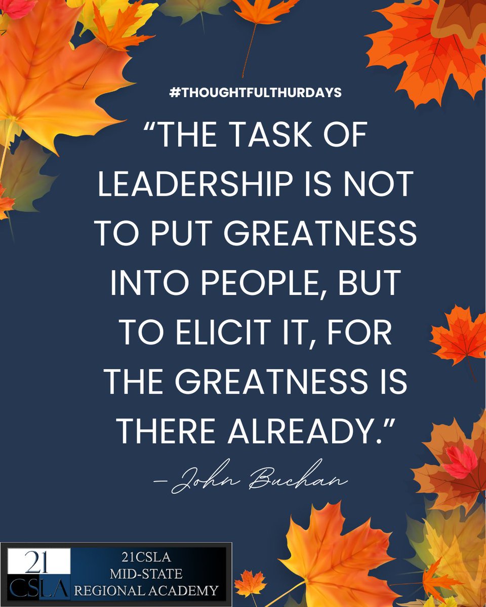 21cslamidstate's tweet image. Leadership reveals the greatness within
#21CSLA #education #leadership #leadershipdevelopment #equity #learning #educationmatters #thoughtfulthursdays #inspiration #motivation