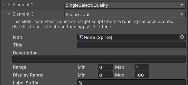 Vowgan's tweet image. A few bugs to iron out with the Tweening system, but we&apos;ve greatly improved the display for choosing a menu element! Menu Elements can be given a custom name and description through an attribute. The name is used in the dropdown, and the description is shown at the top.