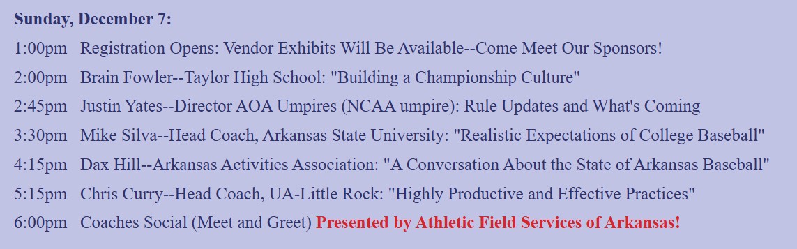 ARBCA_Online's tweet photo. Full Schedule for the ARBCA Clinic, Dec 7 and 8 in Hot Springs.  Register today!  https://t.co/39NozqkLQD https://t.co/VsFjhGRLoX