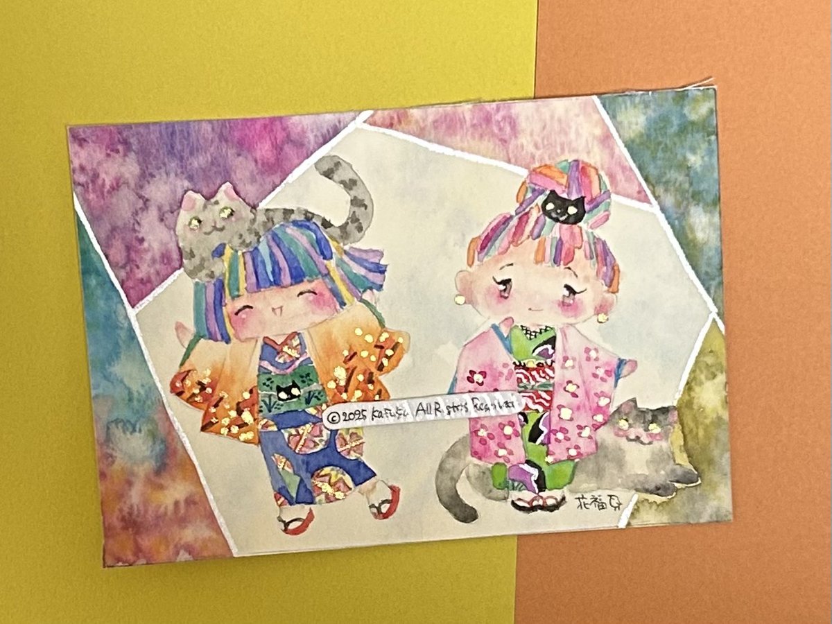 ayatani's tweet image. 「Postcard!Postcard!2025 」 参加中🌟

なかよしちびっこたちがおめかししております✨

2025/11/15〜11/30
STACK-BOARD @stack_board 
(新潟県新潟市中央区明石1-6-23)
(火水定休　10:00〜17:00)