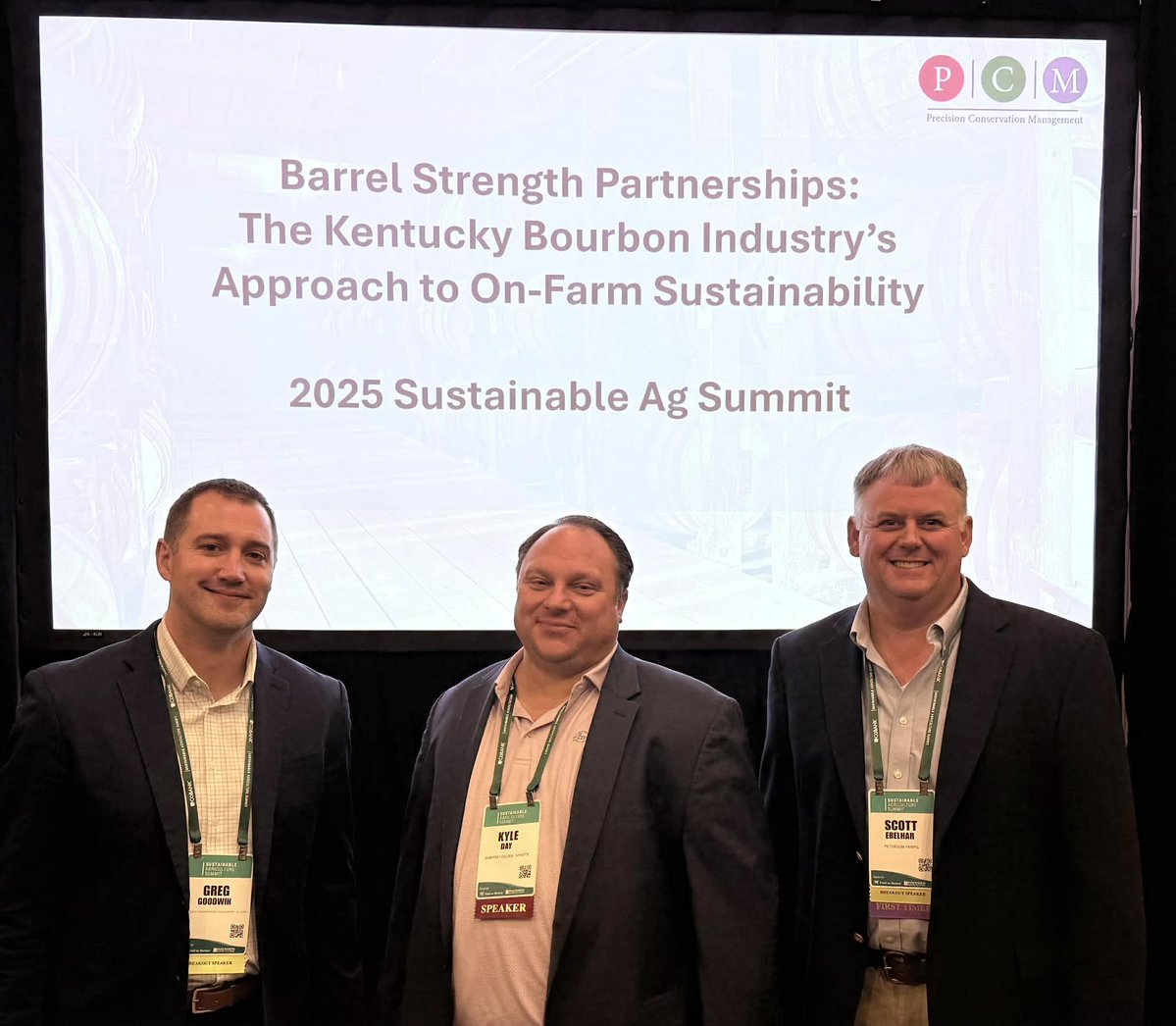 PCM_Farming's tweet image. PCM was proud to join the #SustAg2025 and @FieldtoMarket this week connecting with partners and sharing how we help farmers turn data into #conservation wins for farmers and end users alike. We brought farmer voices to the national stage being featured in 2 panels! @ilcorn