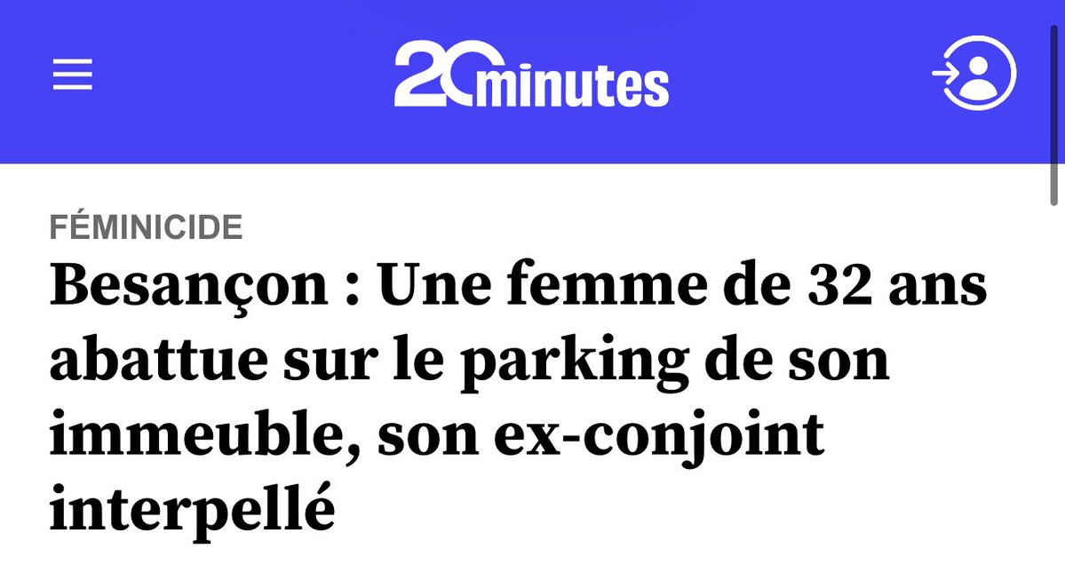 coryleguen's tweet image. [TW féminicideS]

Ce jeudi, deux femmes ont été tuées par leur «ex-conjoint» ou «conjoint». 

A Besançon, Laure avait 32 ans. 
Elle avait déjà porté plainte deux fois dont la dernière fois le 7 octobre dernier. 

À Libourne, une femme de 45 ans tuée. 
Deux enfants l’orphelins.