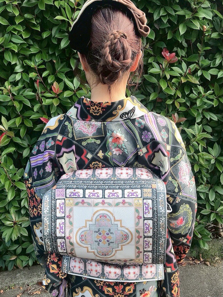 Theater INVI フルーツデザイン小紋着物 KIMONOMACHI 洗える着物 小紋 木綿着物 単品 「フラワープリント