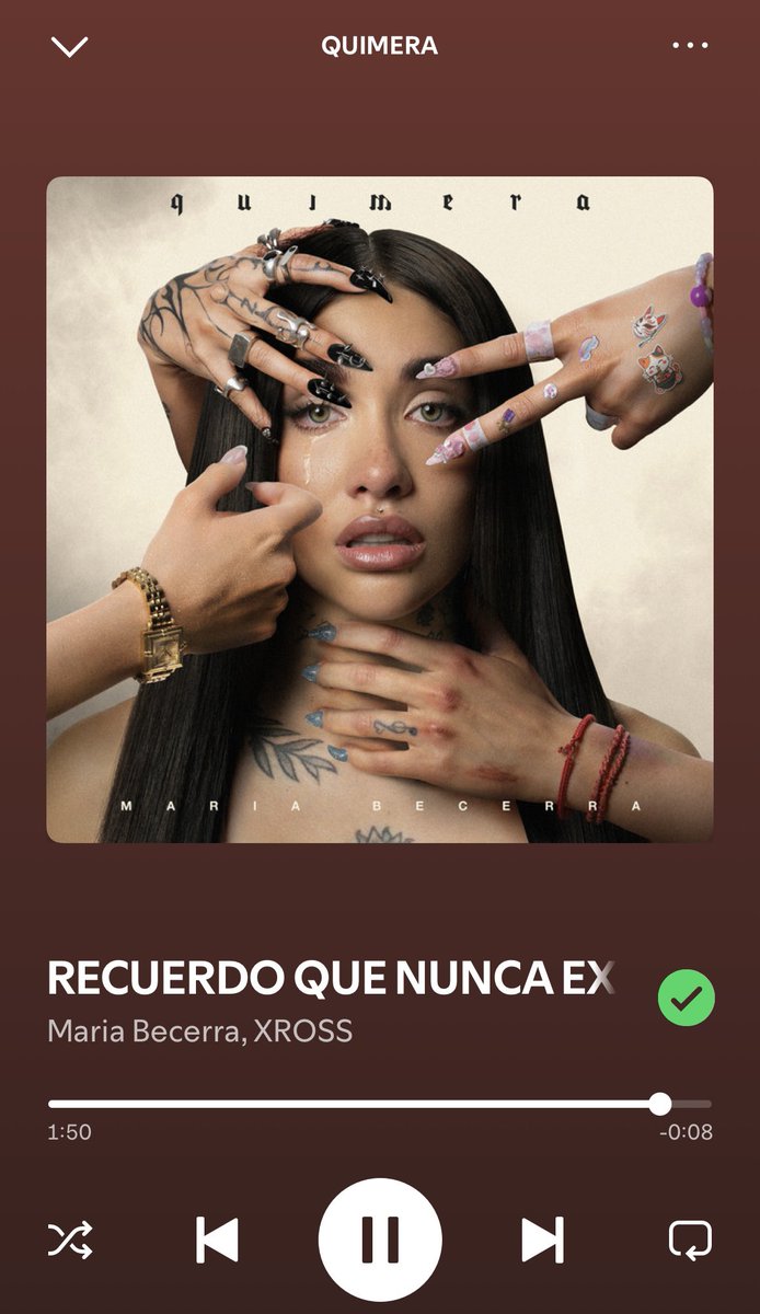 LO QUE SON LAS CANCIONES DE MAITE 😭😭😭😭😭😭

QUIMERA OUT NOW!!!!