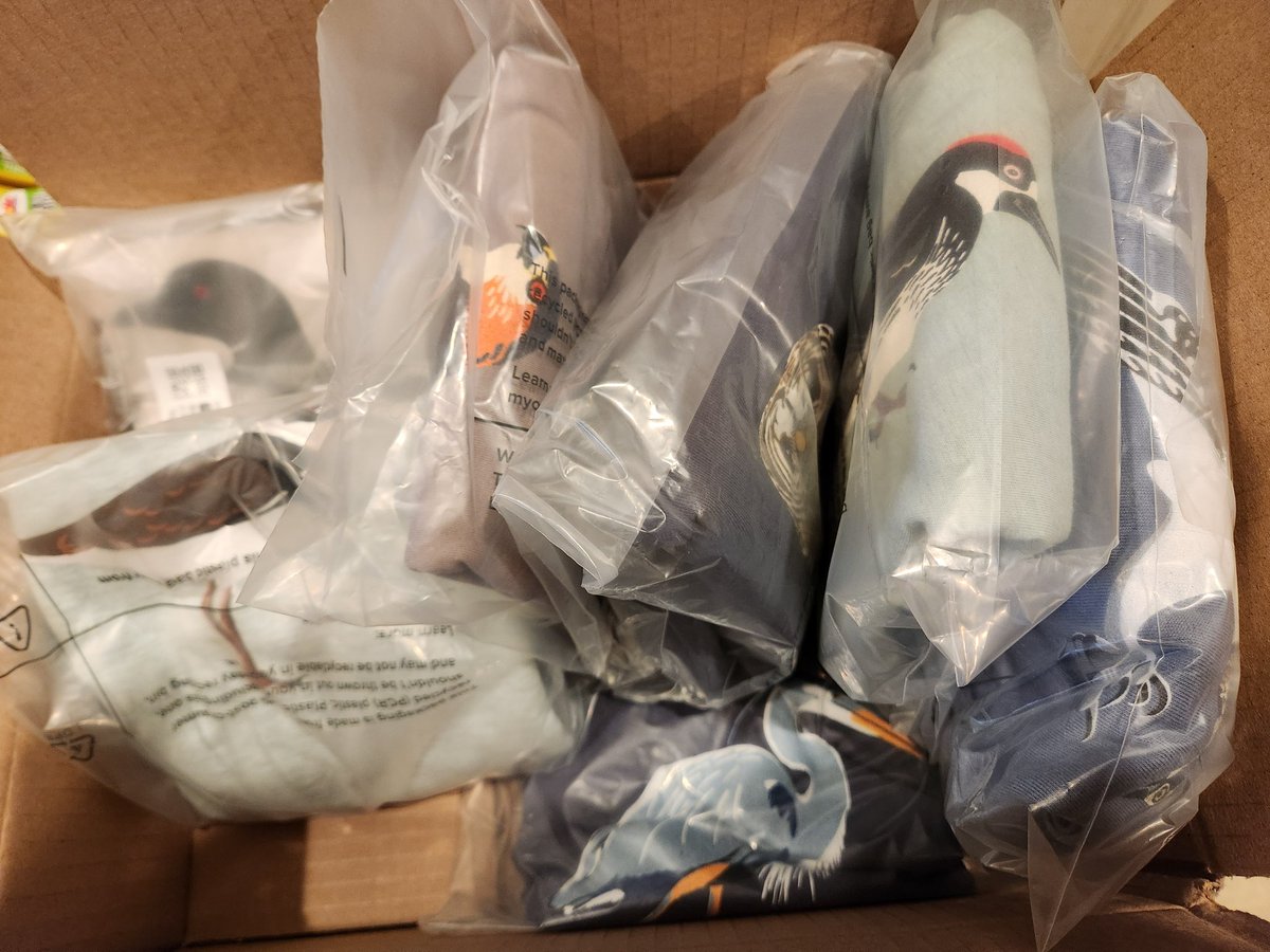 Merry Christmas to me! Nothing better than a box of <a href="/colorflock/">Colorflock</a> shirts. Thanks <a href="/CameronMArcher/">Tennessee Bird Guy</a>! I hope your shirt business finds a new perch.
