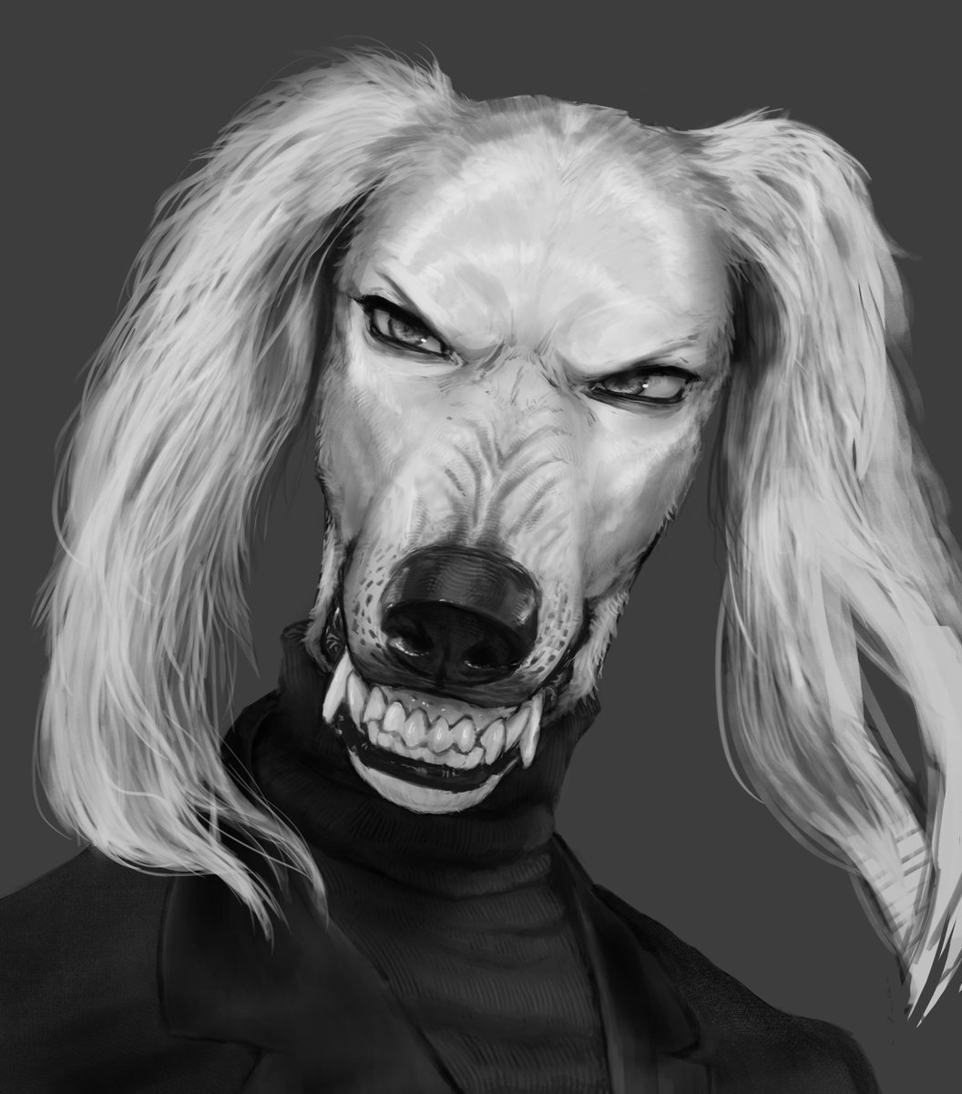 #wip 
nearly finished the b&amp;w portion of this headshot