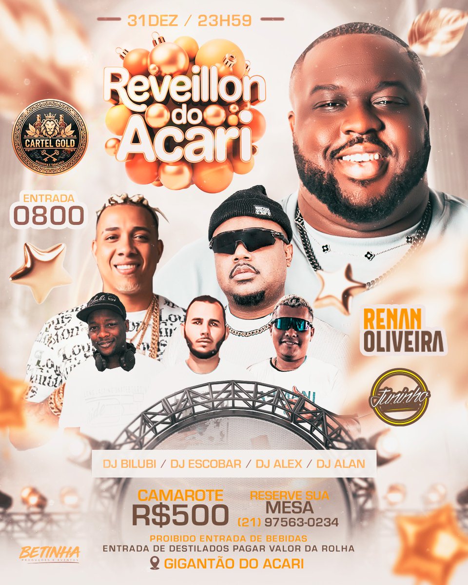 🎆 A VIRADA MAIS ESPERADA DO ANO É NO ACARI! 🎆
Réveillon do Acari vai tremer 
Chega mais para celebrar a chegada de 2025 com muita música, energia lá em cima e aquele clima de festa que só o Acari sabe fazer! 🔥✨🎤 <a href="/escobar_oficial/">Dj Escobar oficial 🇪🇦</a>