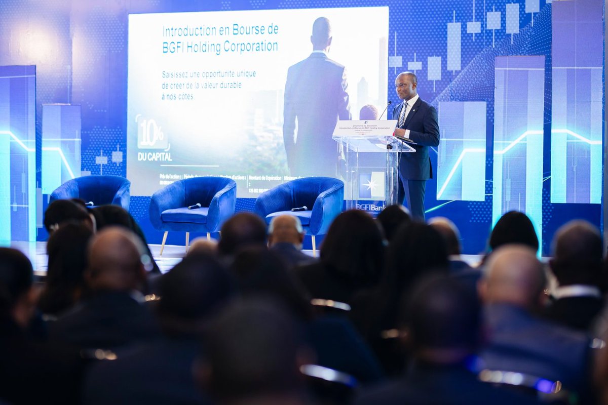 abelainfo's tweet image. INTRODUCTION EN BOURSE : Bgfi Holding réalise la plus importante levée de l’histoire du marché boursier d’Afrique Centrale

Lire davantage ici... ⬇️⬇️
lavoixdesentreprises.info/2025/11/19/int…

🛜 Chaîne WhatsApp... ⬇️⬇️
whatsapp.com/channel/0029Va…

#BGFIBank #BGFIHolding #Introductionenbourse