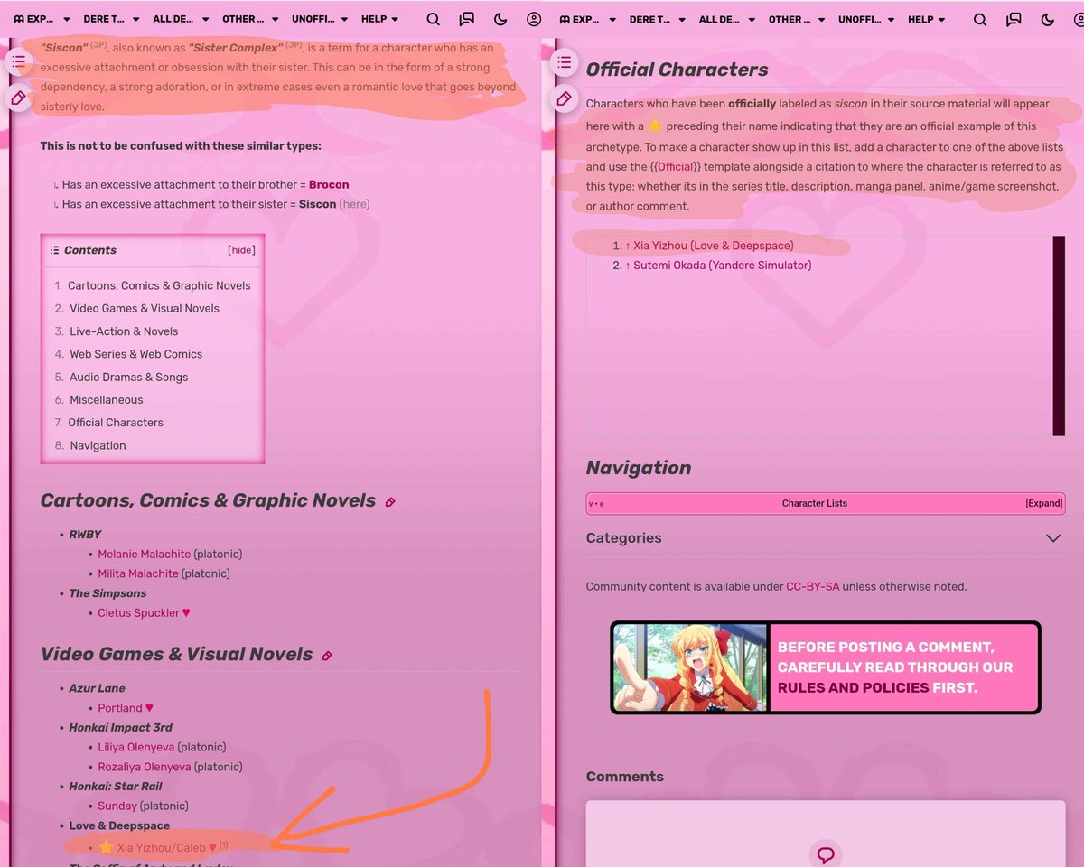 Gege_XiaYizhou's tweet image. Siscon definition in wiki

the-dere-types.fandom.com/wiki/Other:Sis…

It categorized as official bec canon