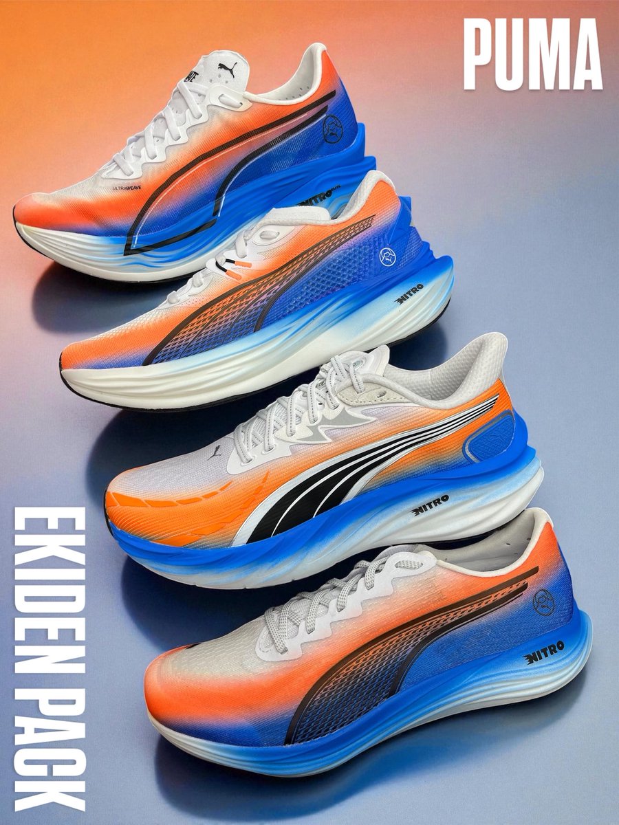 t_chiba_rn's tweet photo. #puma 

🟦🟧EKIDEN PACK🟦🟧

✅ #DEVIATE NITRO ELITE 3
✅ #DEVIATE NITRO 3
✅ #VELOCITY NITRO 4
✅ #PROPIO NITRO

最速の景色へ。 https://t.co/N4olfIuXB2