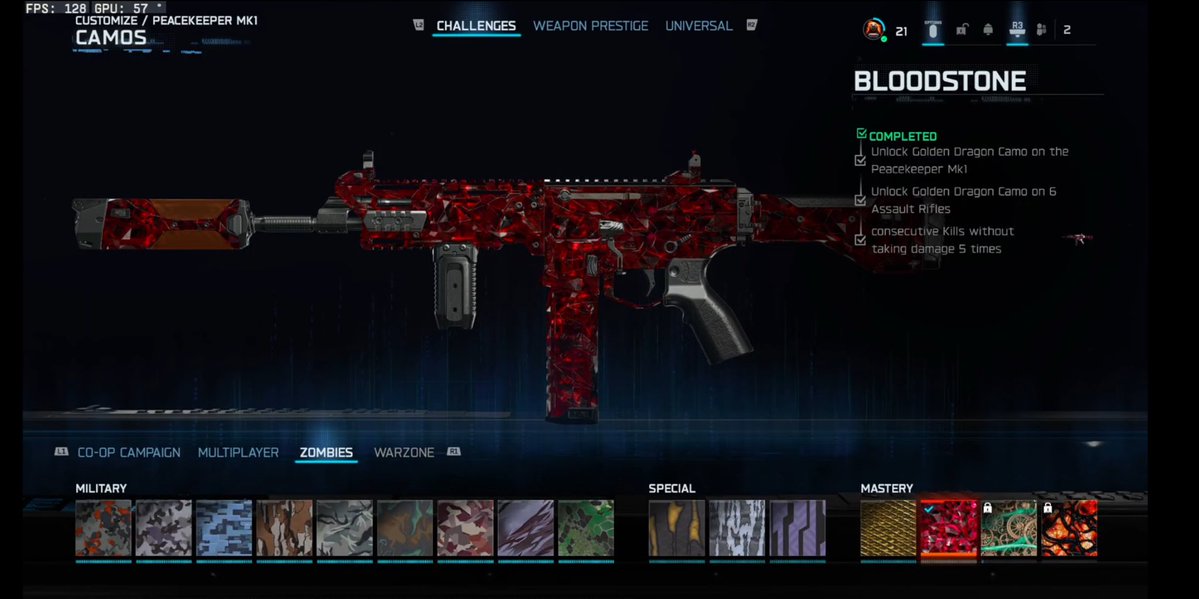 Comsycod's tweet image. Bloodstone camo🩸✅
The best one so far imo
#CallofDuty #bo7 #camo #bloodstone #Grind