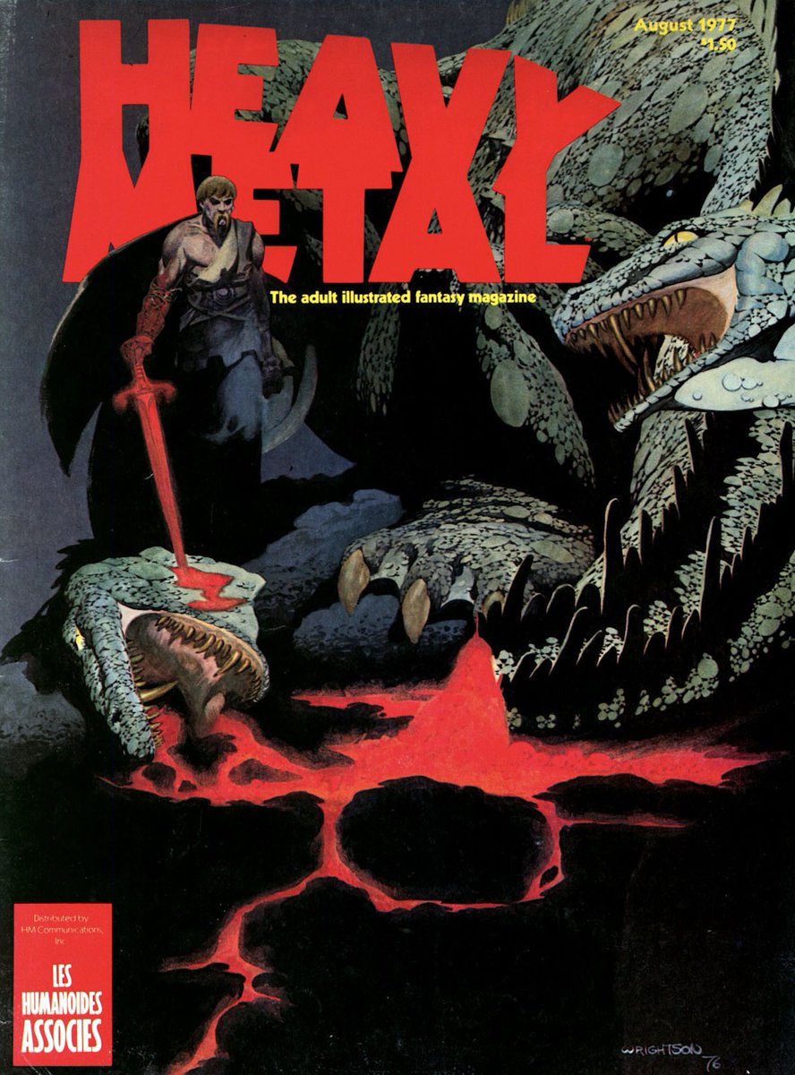 PowerCosmic13_'s tweet image. #BernieWrightson arrives in Heavy Metal with his cover on issue 5