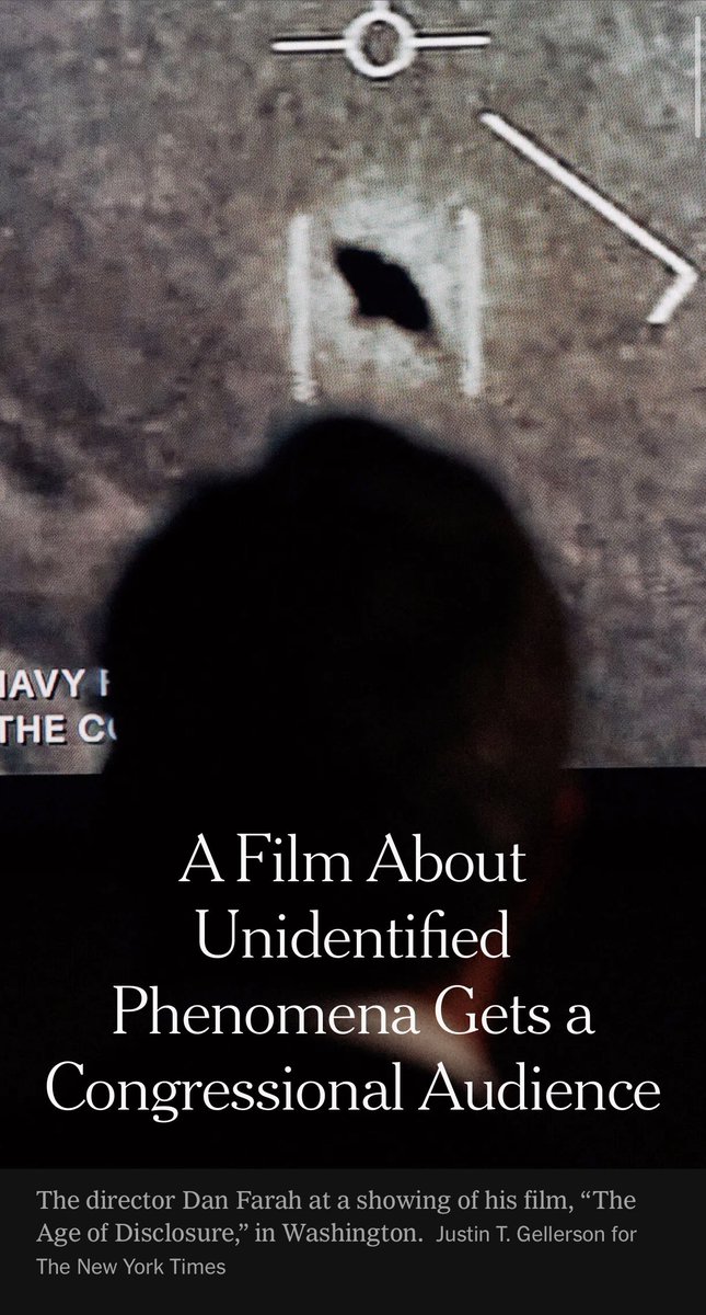 MvonRen's tweet image. Congrats to Leslie Kean and Ralph Blumenthal for a superb @nytimes story on a congressional screening of the @ageofdisclosure!

(And bravo to the Times for featuring the highly anomalous “Gimbal” UAP video)

Hopefully this is just the beginning…

nytimes.com/2025/11/20/mov…
