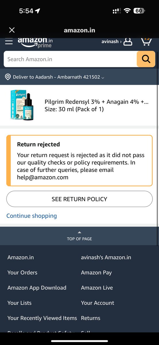 CoderAvinash's tweet photo. @AmazonHelp @jagograhakjago Still showing this @amazonIN @amazon @AmazonHelp https://t.co/yM8lF732SE
