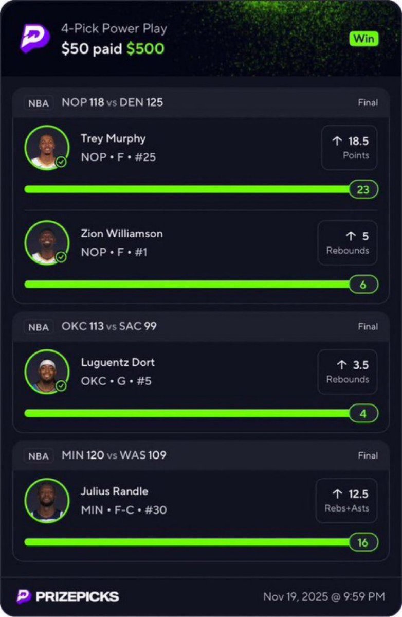 THE HEATER CONTINUES LET'S GOOOOOO 💥💥 

JOIN US 👉 t.me/+wRfcRmoNWCQyY……

#prizepicks #gamblingtwitter