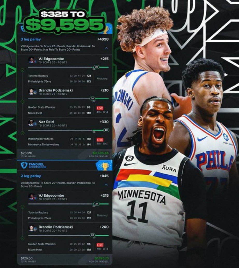 VJ Edgecombe over 8.5 AR -135

Another banger.

3-0 to start the night baby!! 💰💰

Drop a ❤️ if you tailed
👇

t.me/+wRfcRmoNWCQyY…

#NBAX                      #UFC321  #DraftKings #prizepicks
#GamblingCommunity  #Cashit #Lotto #parlay #WNB  #SGP #Giveawa